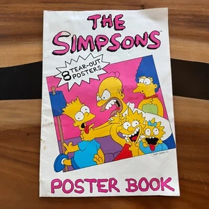 Vintage The Simpsons Poster Book 1990 8 Tear-Out Posters Bart Homer Maggie Lisa - Picture 1 of 8
