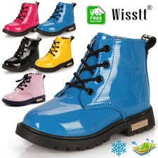 Shoes Toddler Boys Girls Boots Leather Children kids Martin Snow Warm Boots Size