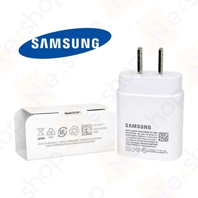 Original Samsung Galaxy S22 S21 5G 25 Watt Super Fast Wall Charger & USB-C Cable - Image 1 of 4