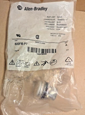 Luz piloto de montaje empotrado Allen-Bradley 800FM-P7, transparente NUEVO Foto 1 de 3