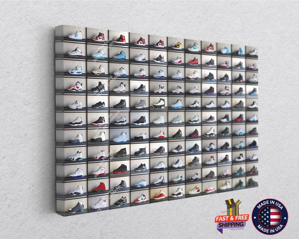 BEST OF CANVAS Sneakers Air Shoes Collections Canvas Décor Print Room Wall Art