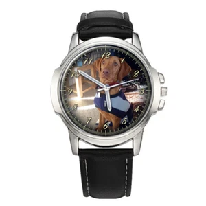 PERSONALISIERTE GRAVUR HERREN FOTO ARMBANDUHR HOCHZEIT GEBURTSTAG BESTES GESCHENK - Bild 1 von 11