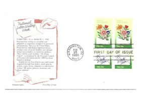1807-08 Letter Writing Week Aristocrat Cachets block of 4 FDC - Picture 1 of 1