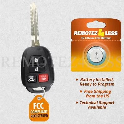 For Keyless Entry Remote 2013 2014 2015 2016 2017 Toyota Highlander Car Key Fob Foto 1 de 4