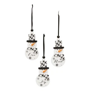 JUEGO DE ADORNOS DE MADERA MUÑECOS DE NIEVE DANESES MERAVIC/3- ¡¡IMPRESCINDIBLE!!! - Imagen 1 de 1