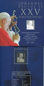 Giovanni Paolo II Folder con francobollo in argento - Imagen 1 de 1