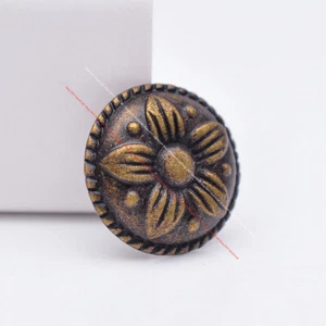10X Southwest Vintage latón Flor Sujetador Remache Stud Cinturón de cuero Concho - Imagen 1 de 10