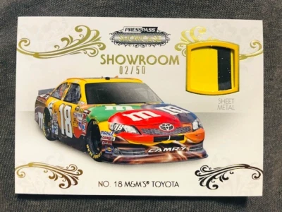 2012 Press Pass Showcase Kyle Busch Showroom Race Used Sheet Metal Gold /50 Rare - Image 1 of 2
