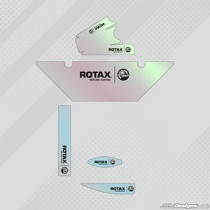 RAINBOW CHROME EUROPEAN STYLE ROTAX RADIATOR STICKER KIT - KARTING - Picture 1 of 1