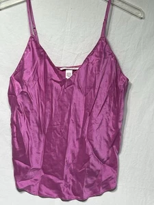 Victoria’s Secret Pink Satin Cami Tank Adjustable Straps Size L Large - Picture 1 of 7