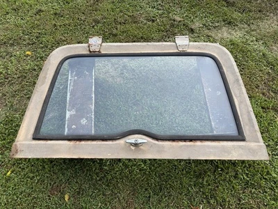 Jeep CJ7 OEM черный желтовато-коричневый верхний задний люк подъемная дверь окно багажник со стеклом - Изображение 1 из 4