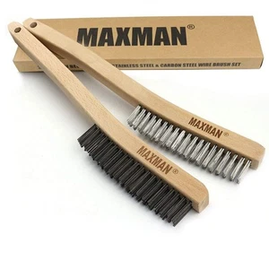 Wire Brush Set, Heavy Duty Carbon Steel and Stainless Steel Wire Scratch Brus... - Picture 1 of 8