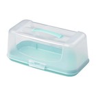 Rectangular Cake Carrier Plastic Reusable Lockable Lid Bread Loaf Box Storage