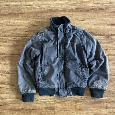 Jaqueta de trabalho masculina vintage Abercrombie & Fitch Harrison desbotada pelo sol - Imagem 1 de 4