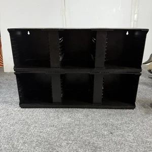 (2) Vintage Case Logic 30 CD Storage Box Organizer Stack or Wall Mount Black - Picture 1 of 9