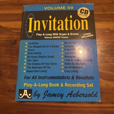 Invitation Volume 59 Play-A-Long Book & CD by Jamey Aebersold V59DS - Image 1 of 4