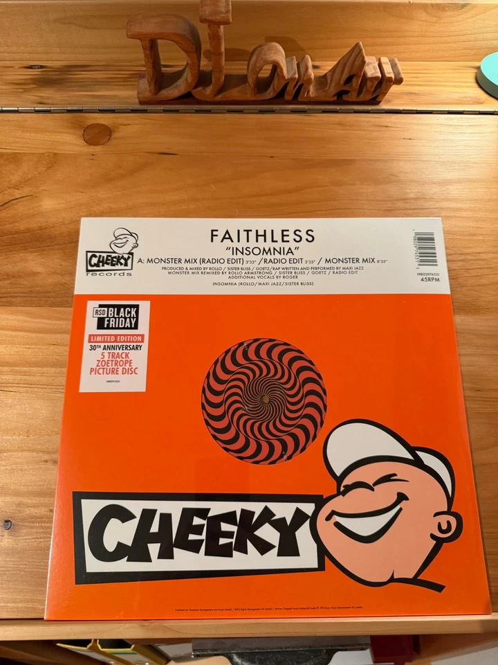 VINYL FAITHLESS - INSOMNIA (12" EP Vinyl Zoetrope), RSD BLACK FRIDAY 2025, NEU - Bild 1 von 1