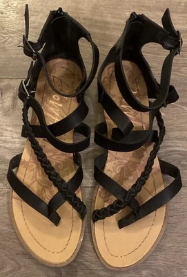 Blowfish Malibu Vegan Black Braided strappy Gladiator sandals Women’s Sz 10 EUC - Image 1 of 4