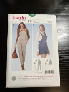 Burda Pattern 6599 Misses' Chic Overalls in Two Lengths 6-18 Uncut Free Ship - Picture 1 of 2