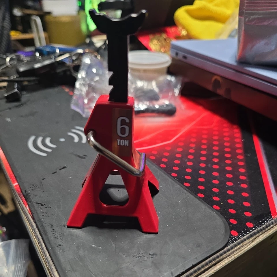 Soportes de gato de coche RC, escala 1/10 6 toneladas accesorios de radiocontrol, rojo, 1 pieza Foto 1 de 3