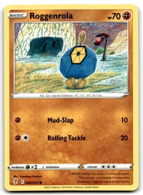 2021 Sword & Shield - Evolving Skies Roggenrola 3 Basic/Common #86 - Image 1 of 2