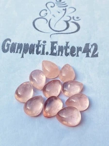 Natural Rose Quartz Pear Cabochon 20x15 mm 2 Pcs Lot Calibrated Loose Gemstone E - Picture 1 of 6