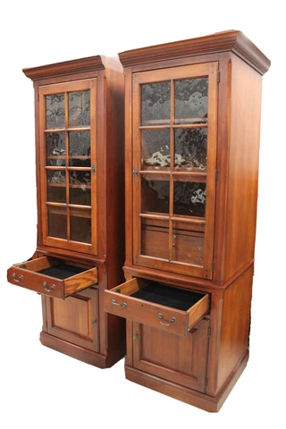 Pair Lexington Bob Timberlake Solid Cherry Tall Audio Cabinets Cover