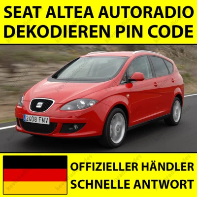 ✅SEAT ALTEA RADIO DEKODIEREN PIN CODE ULSECD RNS RCD SE359 SE350 ALLE MODELLE✅ - Bild 1 von 4