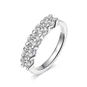 1.5ct Ring White Gold Diamond Test Pass Lab-Created VVS1/D/Excellent Size US:7 - Picture 1 of 3