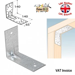 SUPPORTO ANGOLARE 2,5mm Zincato Braccio Angolare Rasatura Legno 140x140mm Larghezza:65mm - Foto 1 di 2