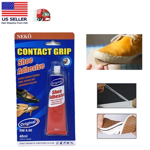 40 ml Shoe Adhesive Glue for Leather Vinyl Rubber Cork Canvas Contact Grip  NEW - Picture 1 of 8