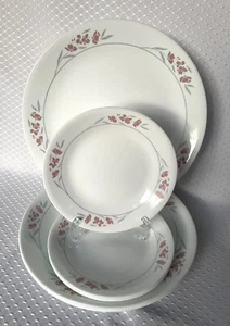 Corelle SILK BLOSSOMS 4 Dinner Plates, 4 Dessert Plates VGC Condition - Picture 1 of 3