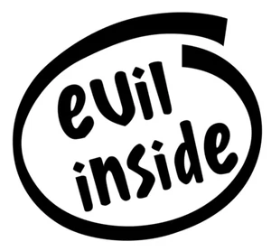 evil inside Vinyl Decal, Bumper Sticker, JDM, Computer, Car, Windows, Outdoors - Bild 1 von 5