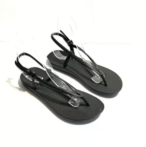Havaiana's Women's US 6 Black Thongs Ankle T Strap Sandals BRAZIL 37-38 - Picture 1 of 12