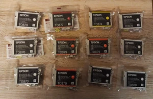 12x T0870 T0874 T0877 T0879 EPSON Original Tintenpatronen - KOSTENLOSE UK-LIEFERUNG! - Bild 1 von 4