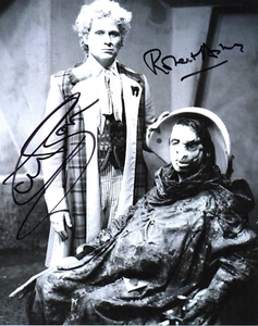 Doctor Who Autograph: ROBERT ASHBY & COLIN BAKER (Timelash) Rare Signed Photo - Picture 1 of 1