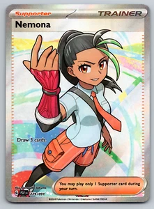 Pokémon TCG Nemona 229/091 Paldean Fates Holo Ultra Rare - Picture 1 of 8