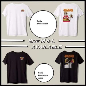 One Piece x Burger King Sanji  Ruffy T-Shirt M,L Limitiert anime Sammler OVP NEU - Bild 1 von 5