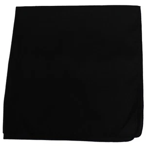 Mechaly Set of 12 Blank Solid Black Bandanas for Men and Women in Dozen - Picture 1 of 5