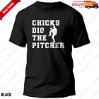 T-shirt lanceur de baseball, drôle de baseball tee-shirt graphique cadeau femmes hommes adultes