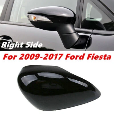 Cubierta de espejo retrovisor lateral derecho pasajero negro para Ford Fiesta 2009-2017 Foto 1 de 4