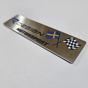 Insignia de acero Volvo R Design Motorspot bandera de Suecia para C30 S40 V50 S60 XC60 XC90 - Imagen 1 de 5