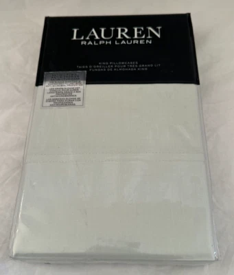 Ralph Lauren  Sloane Green Two King Pillowcases $85 NIP - Image 1 of 4
