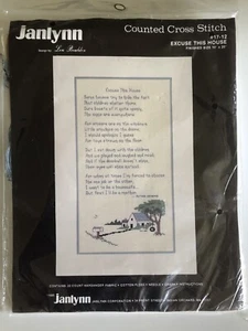 Janlynn Excuse This House gezählt Kreuzstich-Set #17-12 neu ungeöffnet Neu in Verpackung - Bild 1 von 5