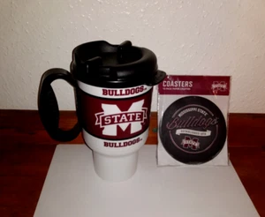 Mississippi State Insulated Travel Mug NCAA College Cup + 12 pack coasters - Picture 1 of 6