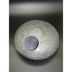 Wandvase, Dekovase DISK UFO silber Aluminium rund flach D. 35cm Lavinia WA - Bild 1 von 1