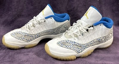 2007 AIR JORDAN RETRO XI 11 LOW SIZE 7Y ZEST ARAGON WHITE BLUE - Изображение 1 из 4
