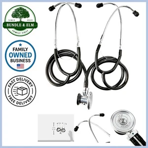 Estetoscopio Enseñanza Sprague Negro Cromo 31.5 pulgadas Herramienta de Instrucción Médica - Imagen 1 de 6