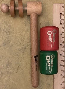 2 Basic Beat small wood maracas & Clacker early education Pro quality Excellent - Picture 1 of 6