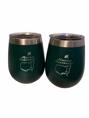 Juego de 2 vasos de vino Masters Golf Tournament Yeti Wine 10 oz verde bosque RARO Foto 1 de 2